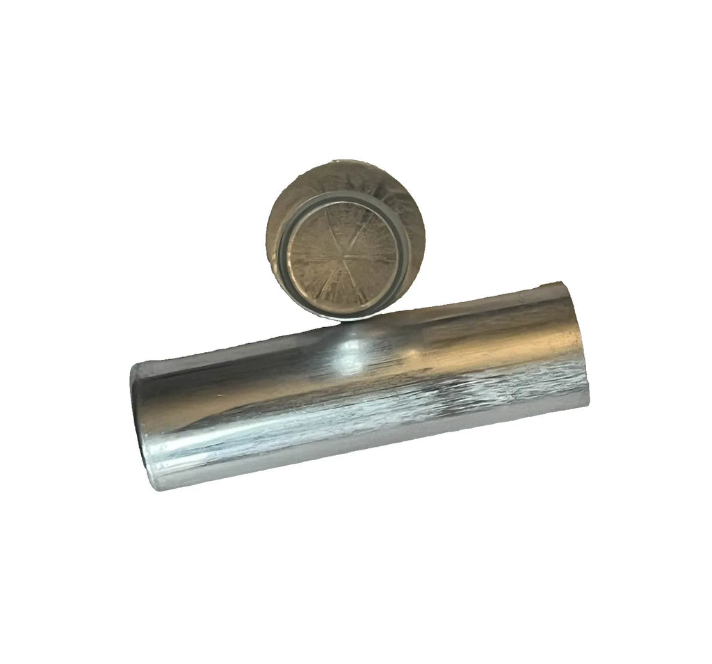 Maßdarstellung der 85 mm langen Aluminiumhülse