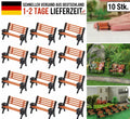 Zehn handbemalte Miniatur-Parkbänke für H0- und TT-Dioramen