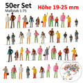 50 gemischte handbemalte Modellfiguren im Maßstab H0 1 zu 87