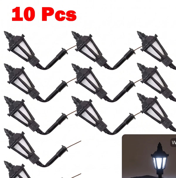 10 LED-Wand- und Hängelampen H0 1:87, 3 V